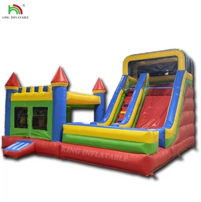 Grosir Kastil Inflatable Dengan Slide Air Combo kering Dan Basah Custom Inflatable Bounce House