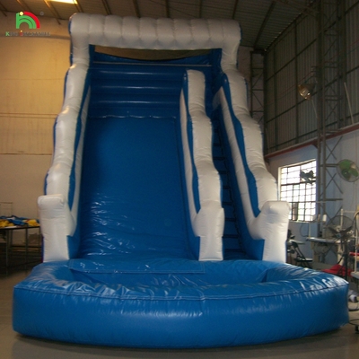 Taman Hiburan Slide Inflatable Untuk Kolam Kolam Kolam Kolam Air Bouncer dengan Blower
