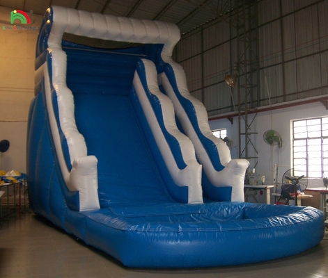 Taman Hiburan Slide Inflatable Untuk Kolam Kolam Kolam Kolam Air Bouncer dengan Blower
