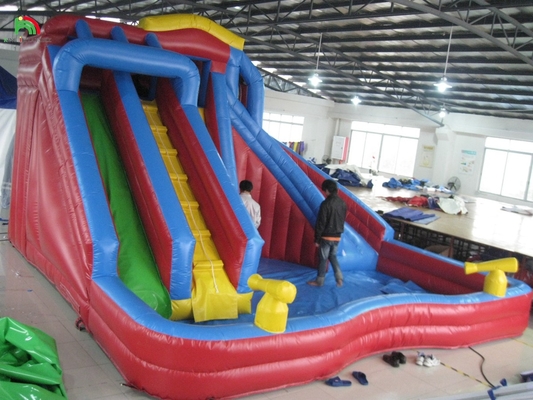 Garis ganda mengakomodasi banyak orang kecil atau besar ukuran penuh Jumbo Water Slide Inflatable Bounce