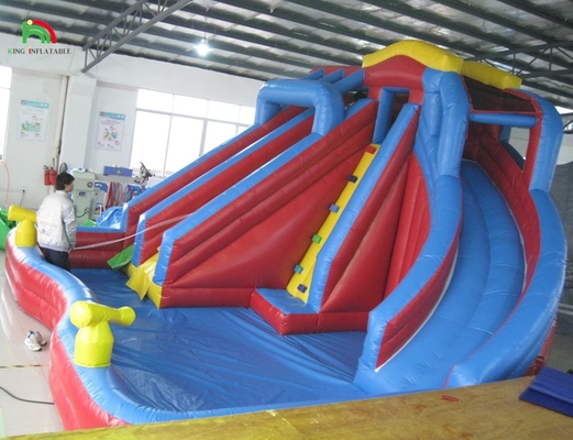 Garis ganda mengakomodasi banyak orang kecil atau besar ukuran penuh Jumbo Water Slide Inflatable Bounce