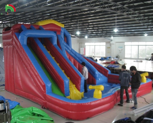 Garis ganda mengakomodasi banyak orang kecil atau besar ukuran penuh Jumbo Water Slide Inflatable Bounce