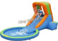 Ukuran kecil PVC terpal Tiup kolam air slide untuk anak-anak dengan ukuran 4,5mx 2,4m