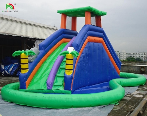 Anak-anak taman permainan peralatan air slide inflatable bouncy melompat kastil