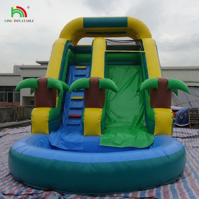Harga Murah Komersial Kelas PVC Air Slide Inflatable dengan Kolam Renang
