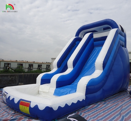 Komersial Slide Air Raksasa Inflatable Anak-anak Outdoor Inflatable Slide Air dengan kolam renang