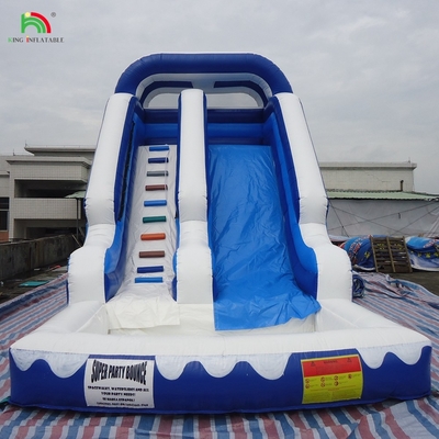 Komersial Slide Air Raksasa Inflatable Anak-anak Outdoor Inflatable Slide Air dengan kolam renang