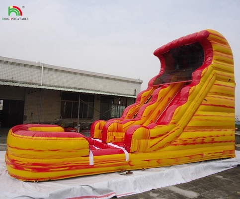 Backyard Outdoor Anak-anak basah Bounce House Water Slide Jumpers Tropical Inflatable Commercial Water Slide