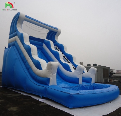 Slide air inflatable komersial double splash dual lane untuk dijual