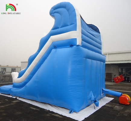 Slide air inflatable komersial double splash dual lane untuk dijual