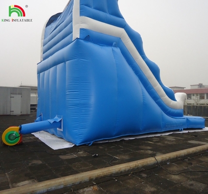 Slide air inflatable komersial double splash dual lane untuk dijual
