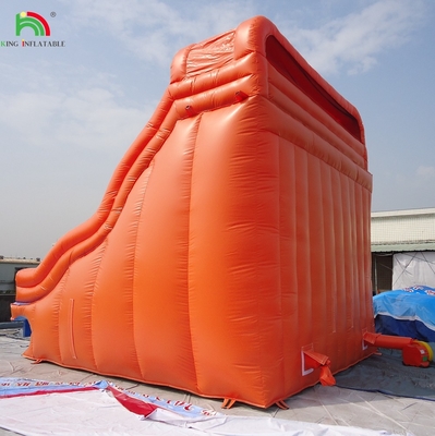 Kolam renang air kembung merah tertutup double slides anak-anak bounce house komersial air tertutup slide kolam renang