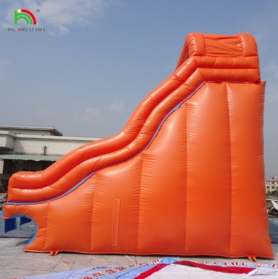 Kolam renang air kembung merah tertutup double slides anak-anak bounce house komersial air tertutup slide kolam renang