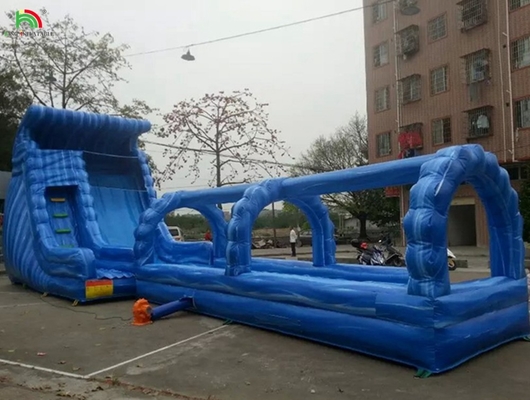 Slide air kembung komersial dengan kolam renang slide air bouncer kembung dengan kolam renang