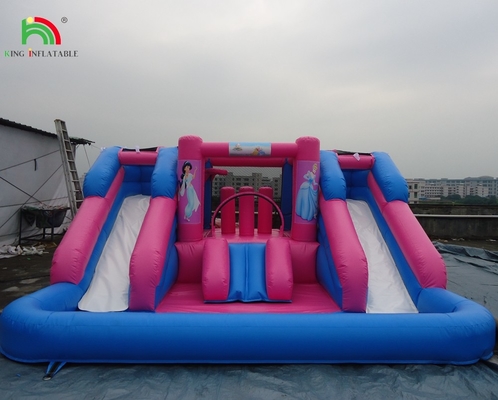 Jual Hot Air Slide Double Lane Air Slide Inflatable dengan kolam yang bisa dilepas untuk dijual