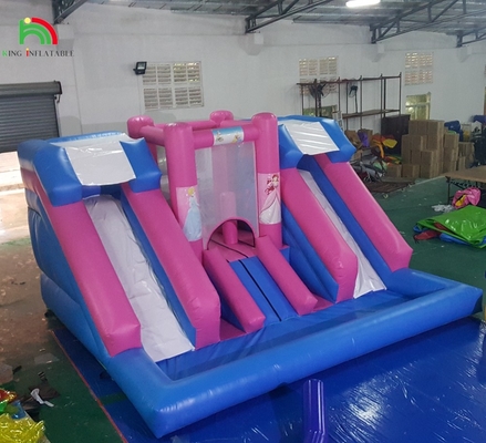 Jual Hot Air Slide Double Lane Air Slide Inflatable dengan kolam yang bisa dilepas untuk dijual