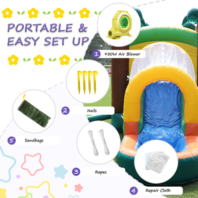 Kualitas tinggi bouncer inflatable Combo Jumping Castle dengan kolam renang & air slide inflatable