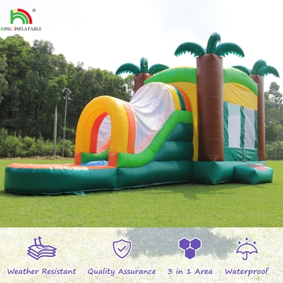 Kualitas tinggi bouncer inflatable Combo Jumping Castle dengan kolam renang & air slide inflatable