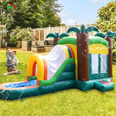 Kualitas tinggi bouncer inflatable Combo Jumping Castle dengan kolam renang & air slide inflatable