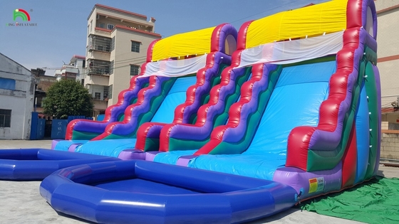 Slide Taman Air Luar Ruangan Perlengkapan Taman Hiburan Slide Air Komersial untuk Anak-anak