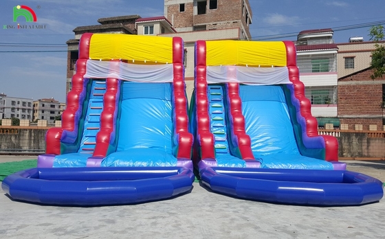 Slide Taman Air Luar Ruangan Perlengkapan Taman Hiburan Slide Air Komersial untuk Anak-anak
