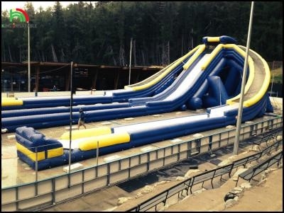 Kualitas Tinggi Raksasa Dewasa 3 Lane Trippo Water Slide Commercial Inflatable