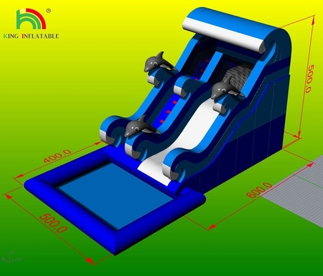 Jual Hot Water Slide Inflatable Commercial Inflatable Water Slide dengan kolam renang Inflatable Water Slides Grosir