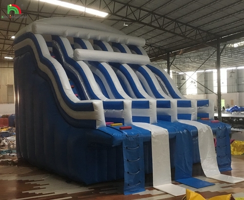 Kualitas tinggi Outdoor Inflatable Aqua Slide / Commercial Inflatable Water Slide