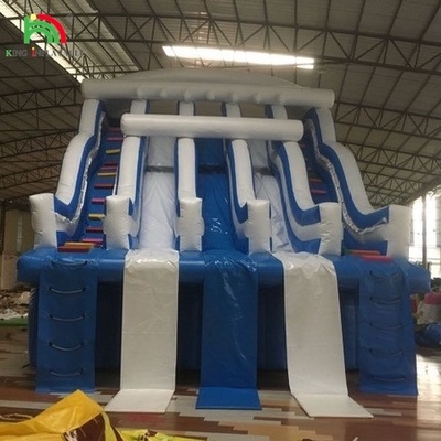 Kualitas tinggi Outdoor Inflatable Aqua Slide / Commercial Inflatable Water Slide