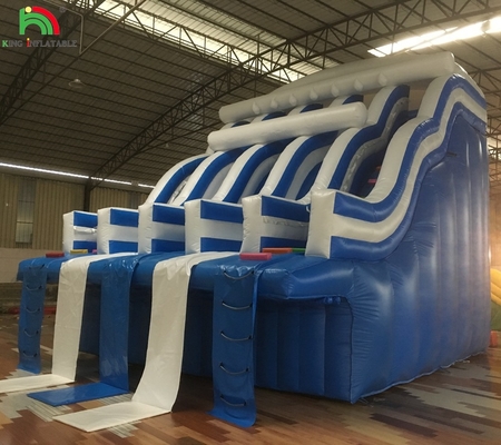 Kualitas tinggi Outdoor Inflatable Aqua Slide / Commercial Inflatable Water Slide