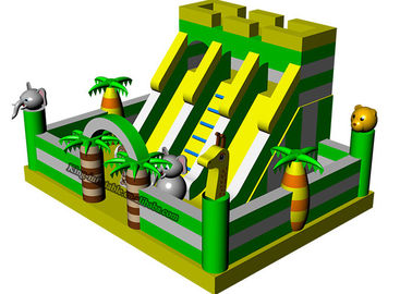 PVC Animal Inflatable Bouncy Castle Bed, Meledakkan Slide Air Anak