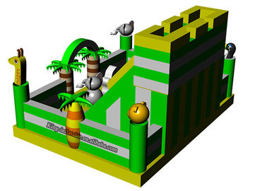 PVC Animal Inflatable Bouncy Castle Bed, Meledakkan Slide Air Anak