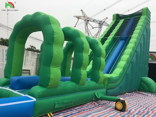 Slide Air Raksasa Inflatable Commercial Inflatable Slide Air dengan kolam renang