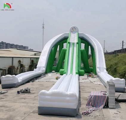 Super Triple Slide Slide Air Inflatable Outdoor Taman Air Anak-anak Komersial Blow Up Slide Air