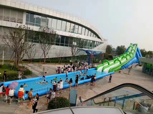Komersial kolam renang Slide Raksasa Inflatable Slide Kota Taman Hiburan Outdoor Inflatable Slide Untuk Dijual