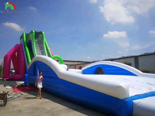 Komersial kolam renang Slide Raksasa Inflatable Slide Kota Taman Hiburan Outdoor Inflatable Slide Untuk Dijual