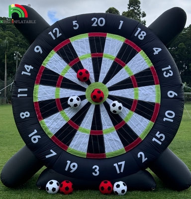 Outdoor Inflatable Soccer Darts Board Dengan 8pcs Soccer Ball 370W Blower Support Frame Untuk Kick Dartboard Sport Game
