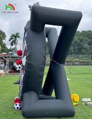 Outdoor Inflatable Soccer Darts Board Dengan 8pcs Soccer Ball 370W Blower Support Frame Untuk Kick Dartboard Sport Game