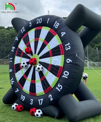 Outdoor Inflatable Soccer Darts Board Dengan 8pcs Soccer Ball 370W Blower Support Frame Untuk Kick Dartboard Sport Game