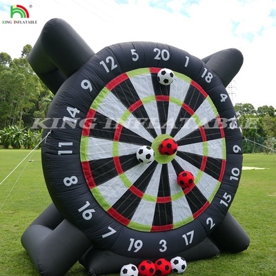 Outdoor Inflatable Soccer Darts Board Dengan 8pcs Soccer Ball 370W Blower Support Frame Untuk Kick Dartboard Sport Game