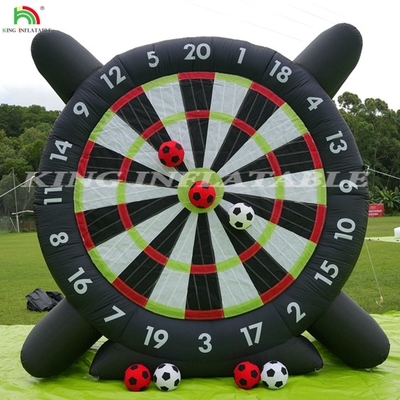 Outdoor Inflatable Soccer Darts Board Dengan 8pcs Soccer Ball 370W Blower Support Frame Untuk Kick Dartboard Sport Game