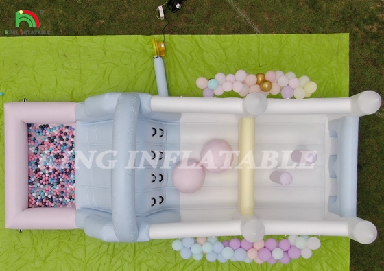 Bouncer Inflatable Combo Obstacle Course Bounce Castle Rumah Dengan Slide Ball Pit Climbing Blower