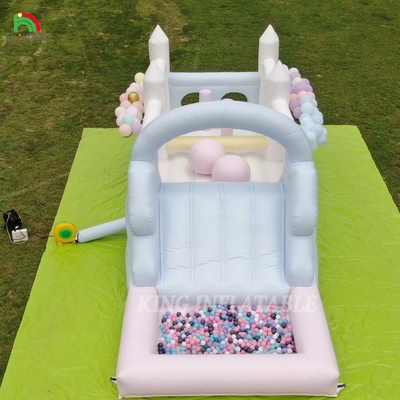 Bouncer Inflatable Combo Obstacle Course Bounce Castle Rumah Dengan Slide Ball Pit Climbing Blower