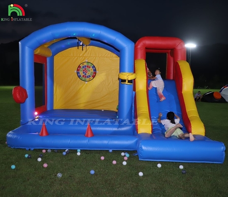 Anak-anak Inflatable Bounce Castle dengan Blower, Bouncy Castle dengan Slide, Climbing, rintangan, Trampolin, Ball Pit Pool