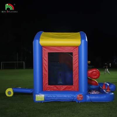 Anak-anak Inflatable Bounce Castle dengan Blower, Bouncy Castle dengan Slide, Climbing, rintangan, Trampolin, Ball Pit Pool
