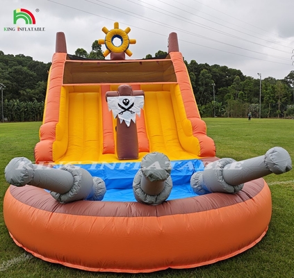 Komersial Double Lane Air Slide Inflatable Dengan Kolam Renang Untuk Anak-anak Air Slide Inflatable