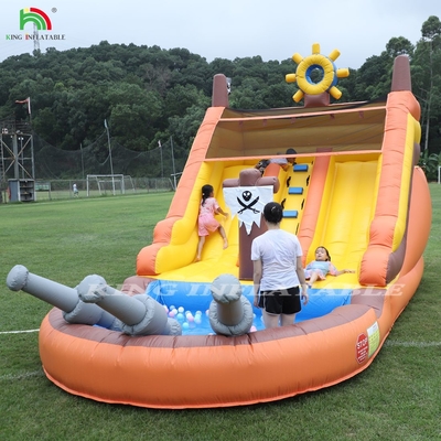 Komersial Double Lane Air Slide Inflatable Dengan Kolam Renang Untuk Anak-anak Air Slide Inflatable