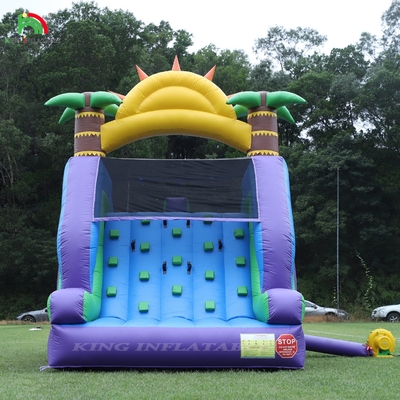 Slide air bergelombang ganda dengan penghalang kolam renang untuk mendaki Slide kolam renang bergelombang
