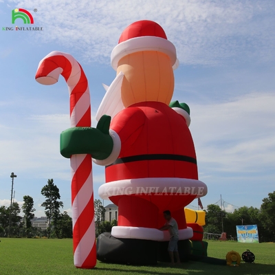 20ft 26ft 33ft Natal Dekorasi Luar Ruang Raksasa Santa Claus Inflatable Untuk Iklan
