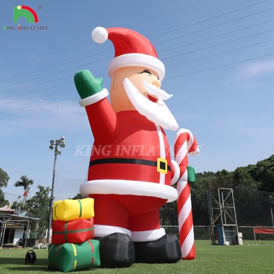 20ft 26ft 33ft Natal Dekorasi Luar Ruang Raksasa Santa Claus Inflatable Untuk Iklan